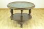 Preview: runder Tisch mit grüner Steinplatte, 20. Jh., mit Ablagefach, D: 100 cm