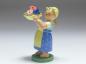 Preview: Figur Frau mit Blumenkorb, Erzgebirge, H: 7,5 cm