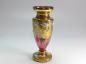 Preview: Vase, rosa Glas, Blumendekor, H: 21,5 cm