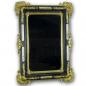 Preview: alter Spiegel, 19. Jh., Rahmen schwarz-gold, 72 x 52 cm