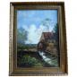 Preview: M. v. Gilsa: Gemälde Landschaft mit altem Haus und Mühle am Bachlauf. Öl/Leinwand