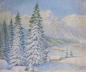 Preview: W. Oppermann: Gemälde Winterlandschaft, Ehrwald in Tirol