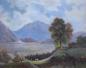 Preview: Jäkle, ..87?: Gemälde Landschaft mit Gehöft und Personen, im Hintergrund Berge