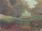 Preview: Jäkle, ..87?: Gemälde Landschaft mit Gehöft und Personen, im Hintergrund Berge