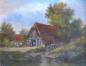Preview: Elisabeth Paetz-Kalich: Gemälde Gehöft mit Wassermühle