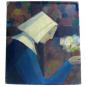 Preview: Monogrammist J.St.: Gemälde Junge Frau mit Kopftuch
