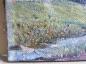 Preview: Gemälde Landschaft mit Bachlauf und Birken, im Hintergrund Berge