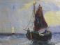 Preview: Gemälde Segelboote auf See