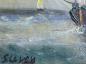 Preview: Gemälde Segelboote auf See