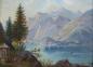Preview: Gemälde Bergsee, im Vordergrund Kapelle mit Marienstatue