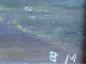 Preview: Monogrammist B. M.: Gemälde Segelboot auf See in Berglandschaft
