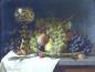 Preview: Doppelmayr, M.: Gemälde Stilleben mit Früchten und Glaskelch, Öl auf Holz, 25,5 x 33 cm