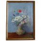 Preview: M. Kinitz: Gemälde Blumenstilleben in Vase. Öl / Hartfaserplatte