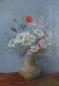 Preview: M. Kinitz: Gemälde Blumenstilleben in Vase. Öl / Hartfaserplatte