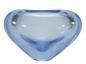 Preview: Vase in Herzform, hellblaues Glas, Holmegaard, Per Lütken, H: 10 cm