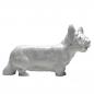 Preview: Figur Hund, Skye Terrier, weiß, Meissen, B: 21,5 cm