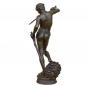 Preview: Bronzefigur David mit dem Kopf von Goliath, A. Mercié, Bronze, H: 71,5 cm