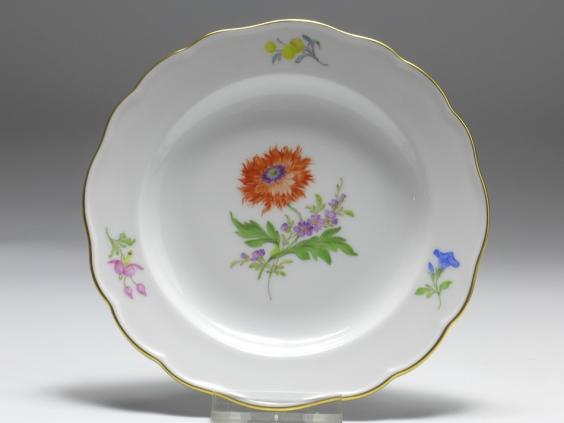 Teller, Meissen, Blumenmalerei Blume 2, D: 14 cm