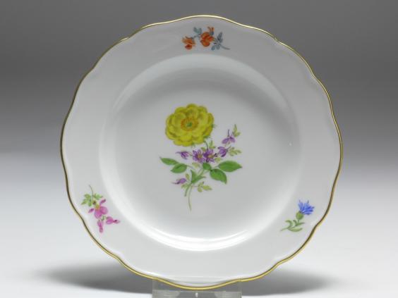 Teller, Meissen, Blumenmalerei Blume 2, D: 14 cm