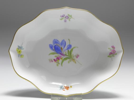 Schale oval, Meissen, Blume 2 , 16 x 12 cm