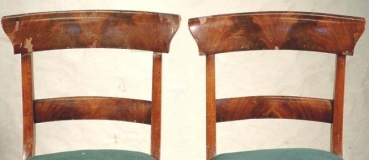 2 Stühle, Biedermeier, ~1820, Nussbaum, 86x49x51 cm