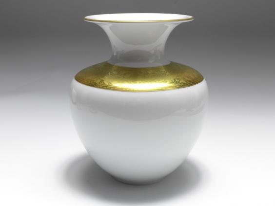 Vase, Blumenvase, Weimar, Golddekor, H: 17,5 cm