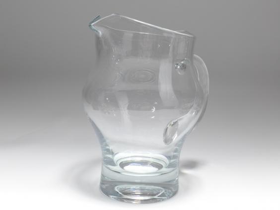 Krug, Saftkrug, Glas, Holmegaard, H: 22,5 cm