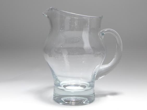 Krug, Saftkrug, Glas, Holmegaard, H: 22,5 cm