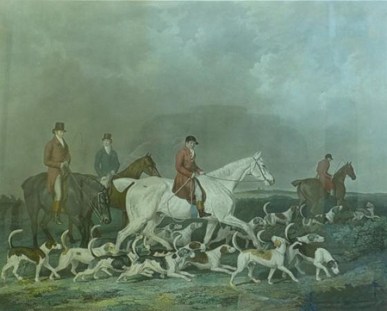 Radierung Woodmann "Jagd", BERENGER, nach James (1780-1931), graviert von R. WOODMAN