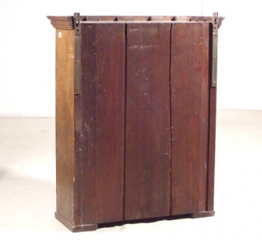 Wandhängeschränkchen, Wandschrank, Nussbaum, 57x46x17,5 cm