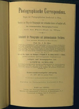 Hornig, E. (Hrsg.): Photographische Correspondenz. 37. Jg. 1900