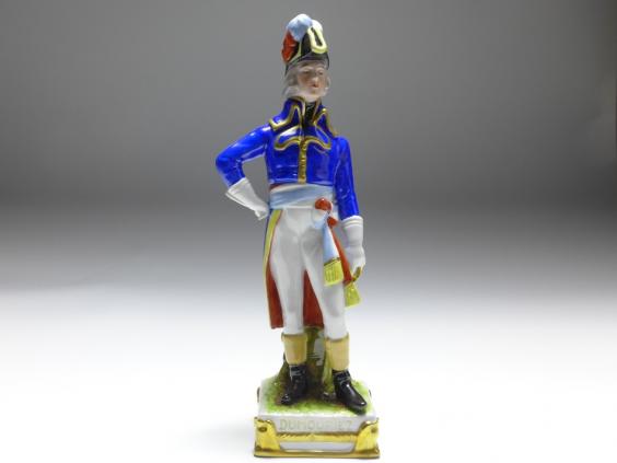 Figur General Dumouriez, Scheibe-Alsbach, bunt staffiert, H: 26 cm