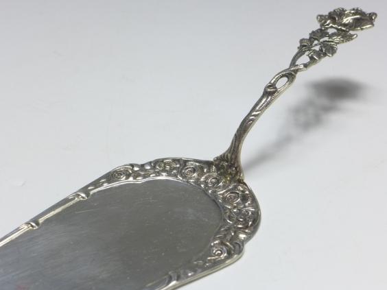 Tortenheber, 835er Silber, Hildesheimer Rose, L: 18,5 cm