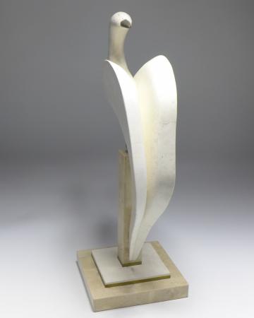 Figur Skulptur Vogel, Stein, H: 50,5 cm