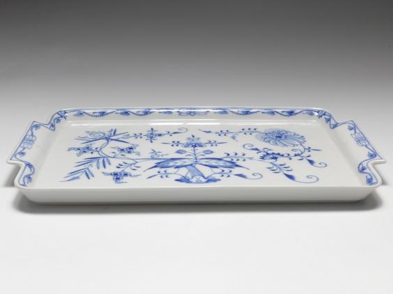 Platte, Tablett, Meissen, Zwiebelmuster, 37,5x22,5 cm