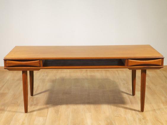 Couchtisch, Tisch, Teakholz, um 1960/70, Vintagemöbel, 54x140x55 cm