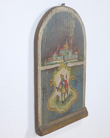Votivtafel Holzbild, sakrale Malerei St. Florian