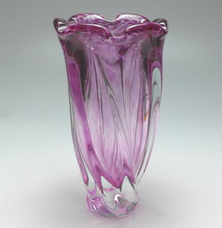 Vase, fliederfarben, Egermann, H: 25,5 cm