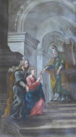 Gemälde Maria und Josef, christliche Szene
