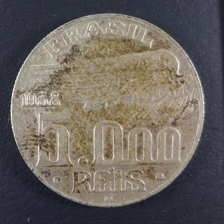 Münze 5000 Reis, Brasilien, 1938