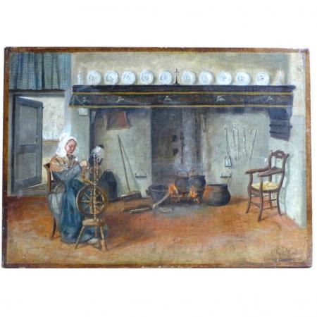 Jul. Heuber, 1881: Gemälde Interieur