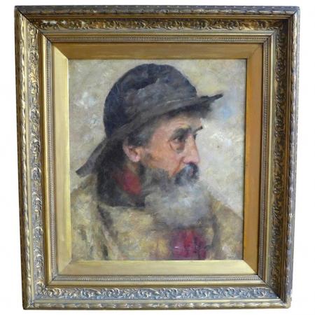 Gemälde Portrait eines alten Fischers / Seemann