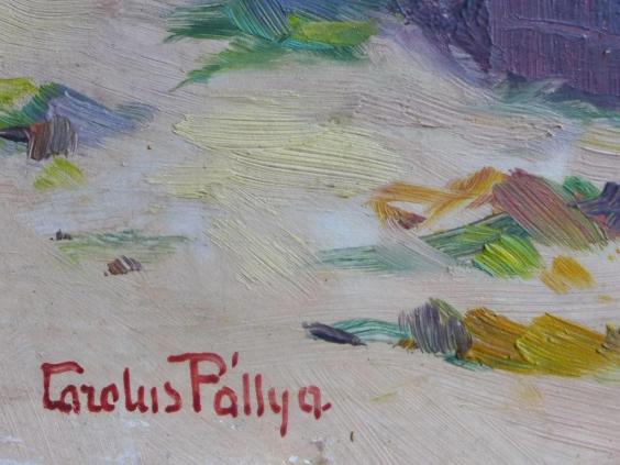 Carolus Pallya, 19./20. Jh.: Gemälde Marktszene mit Frauen