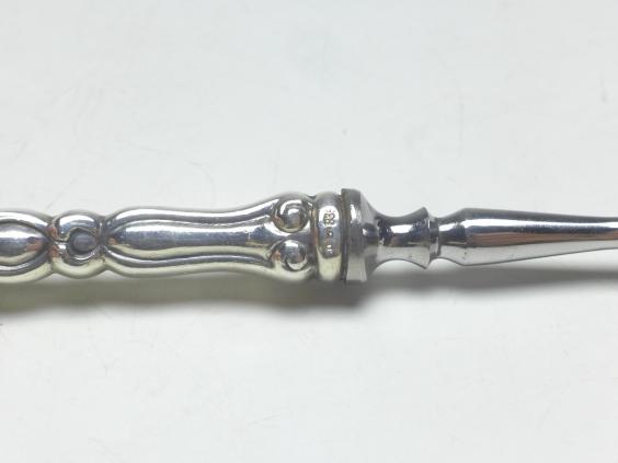 Fleischgabel, ALBO 835er Silber, Hildesheimer Rose, L: 17 cm