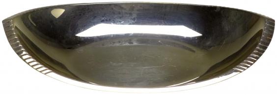 ovale Schale, Gebr. Deyhle, Schwäbisch Gmünd, 835er Silber, 4 x 21 x 12,5 cm, 149 g