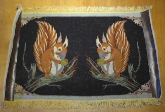 Teppich 2 Eichhörnchen, Täbriz, Persien, 64 x 40 cm