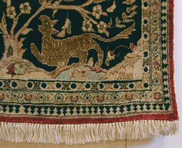 Teppich, Ghom, Persien, Seide, 92x58 cm