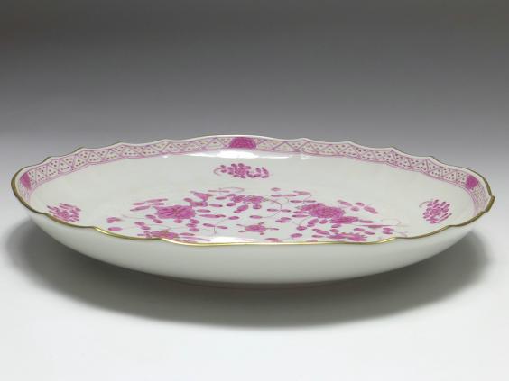 Kuchenschale, Meissen, Indisch purpur reich, D: 28 cm