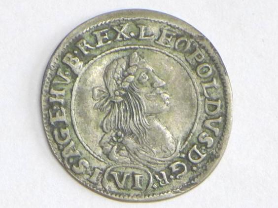 Münze 6 Kreuzer 1671 KB, Haus Habsburg Leopold I. 1657-1705, D: 26 mm