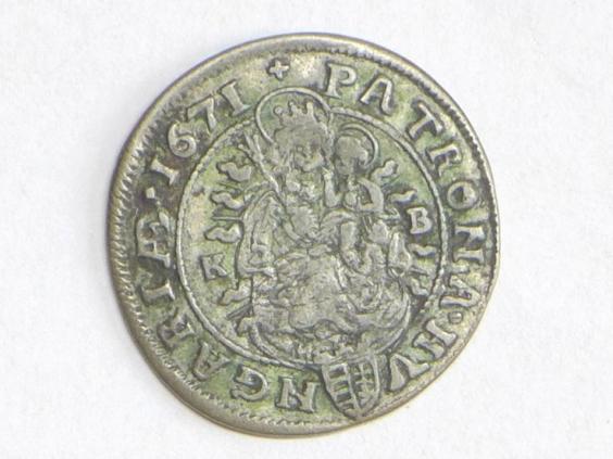 Münze 6 Kreuzer 1671 KB, Haus Habsburg Leopold I. 1657-1705, D: 26 mm